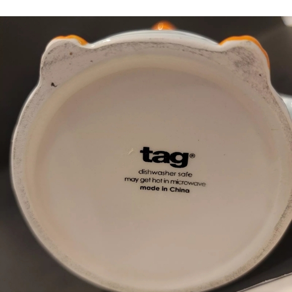 Tag Ceramic Dimensional Soft blue & White Owl Mug 10 Oz Pre-owned - Picture 5 of 6